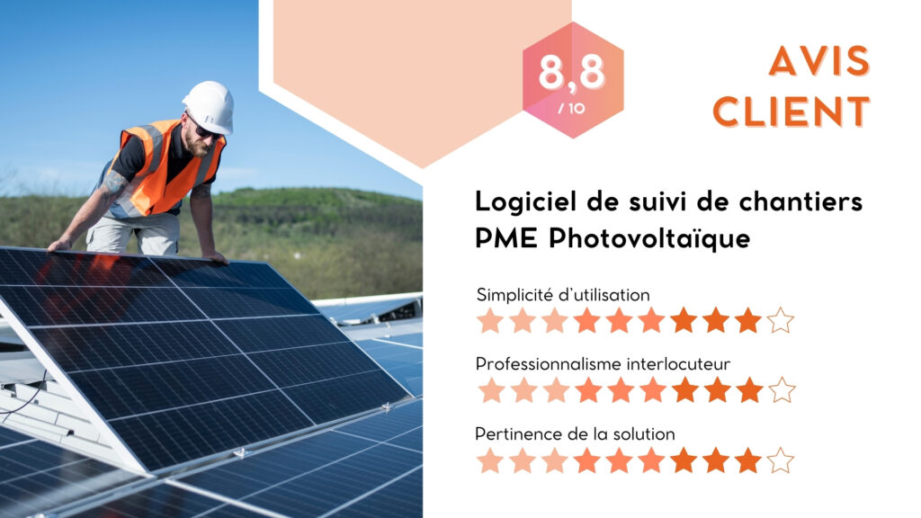 Logiciel suivi de chantiers - Entreprise photovoltaïque
